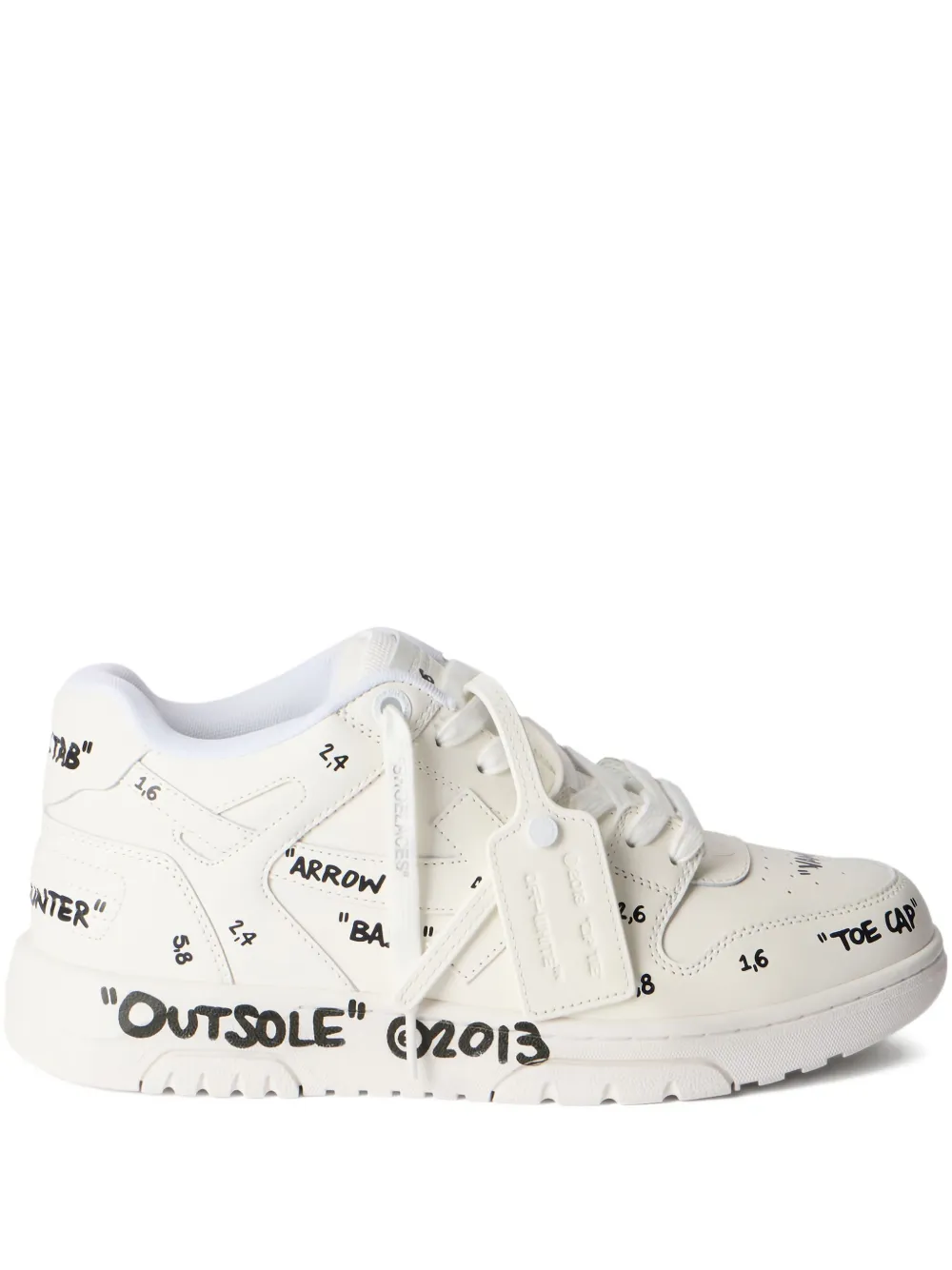 Off-white Quotation Leather Out Of Office Trainers In Multi