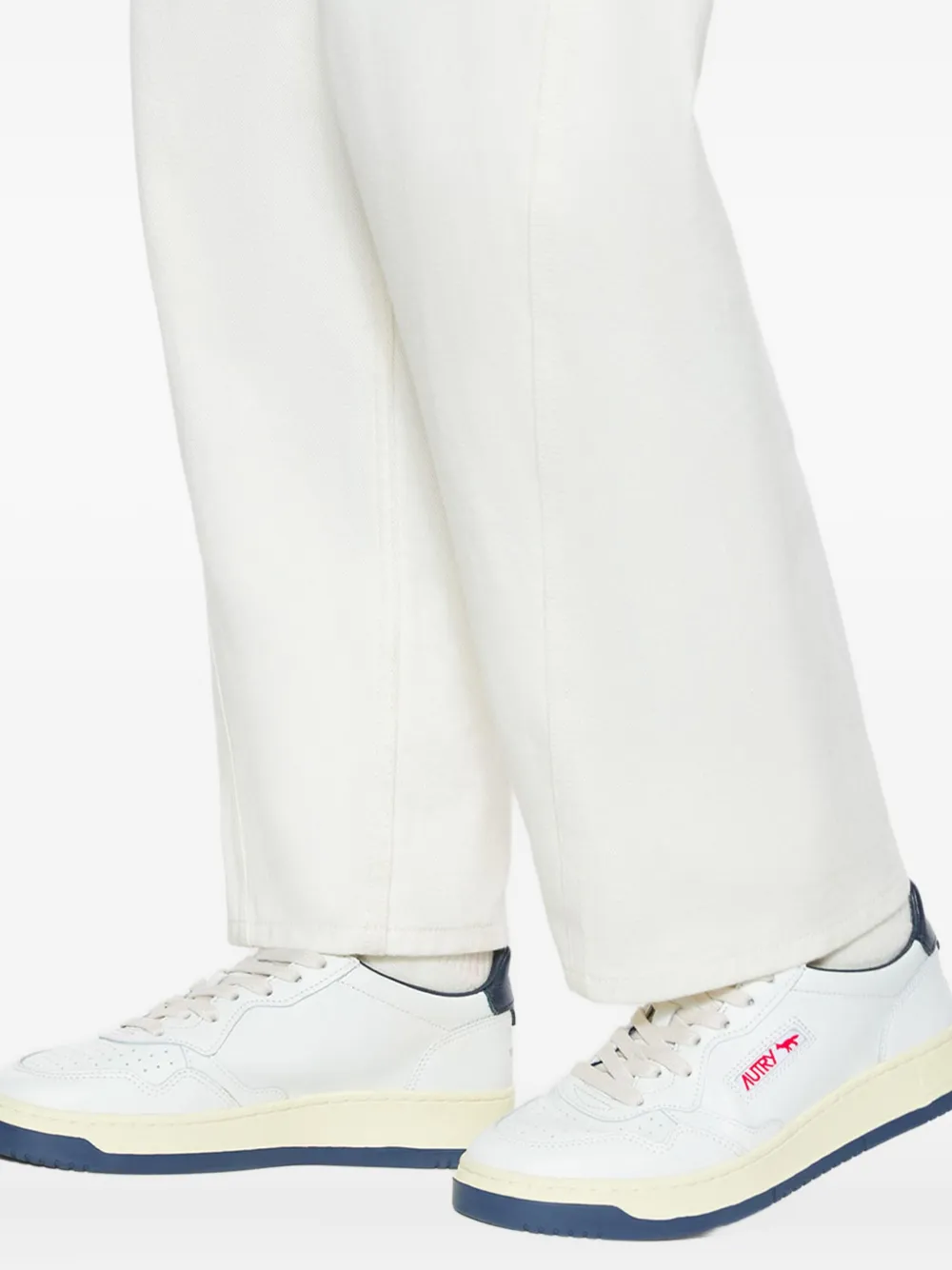 Maison Kitsuné x Autry Medalist geperforeerde sneakers Wit