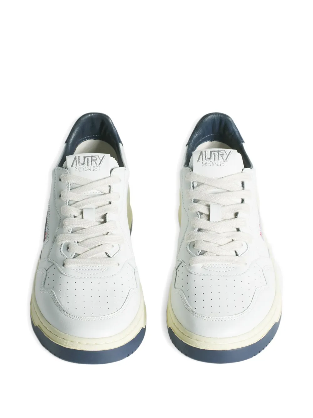Maison Kitsuné x Autry Medalist geperforeerde sneakers Wit