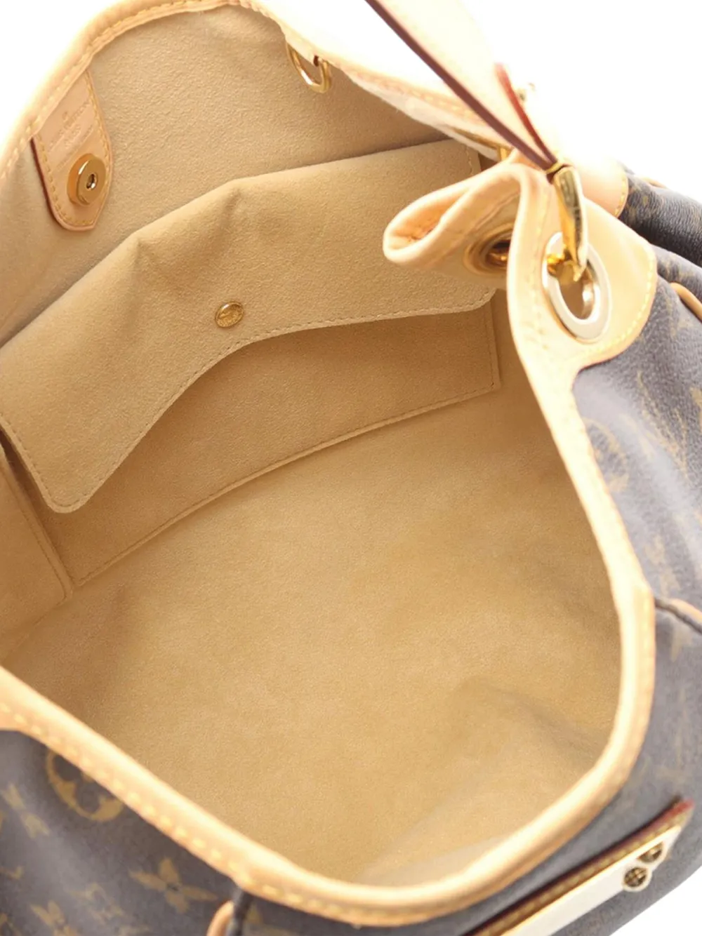 Pre-owned Louis Vuitton 2008 Monogram Galliera Pm Shoulder Bag In Brown