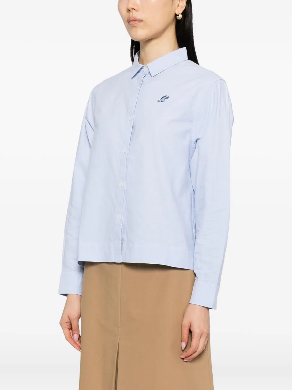 Sport B. By Agnès B. Dino-embroidered Shirt In Blue