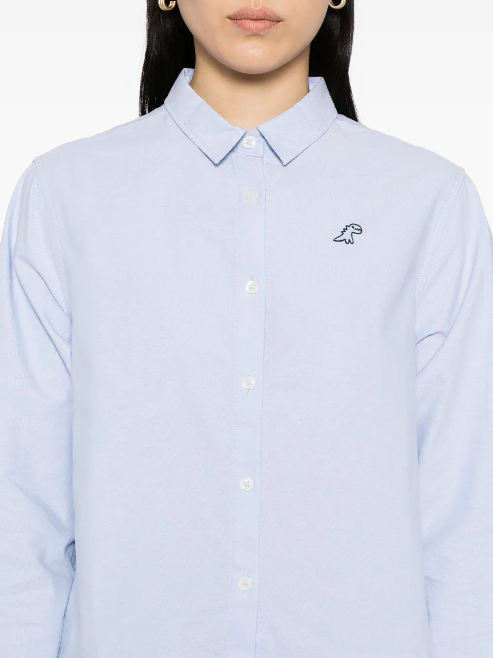 Sport B. By Agnès B. Dino-embroidered Shirt In Blue