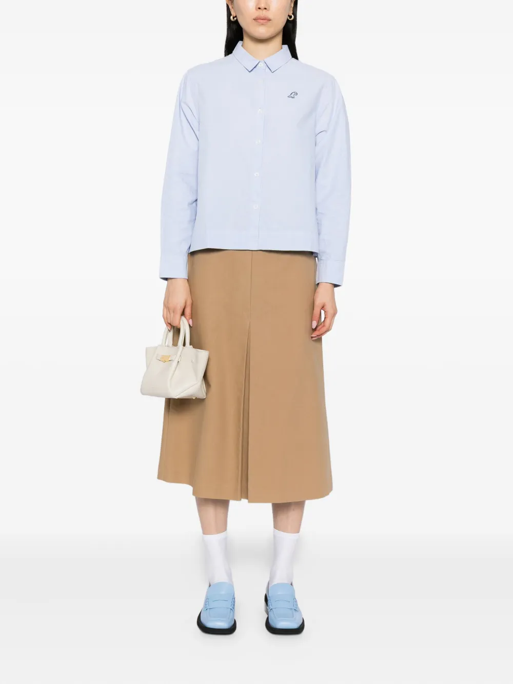 Sport B. By Agnès B. Dino-embroidered Shirt In Blue