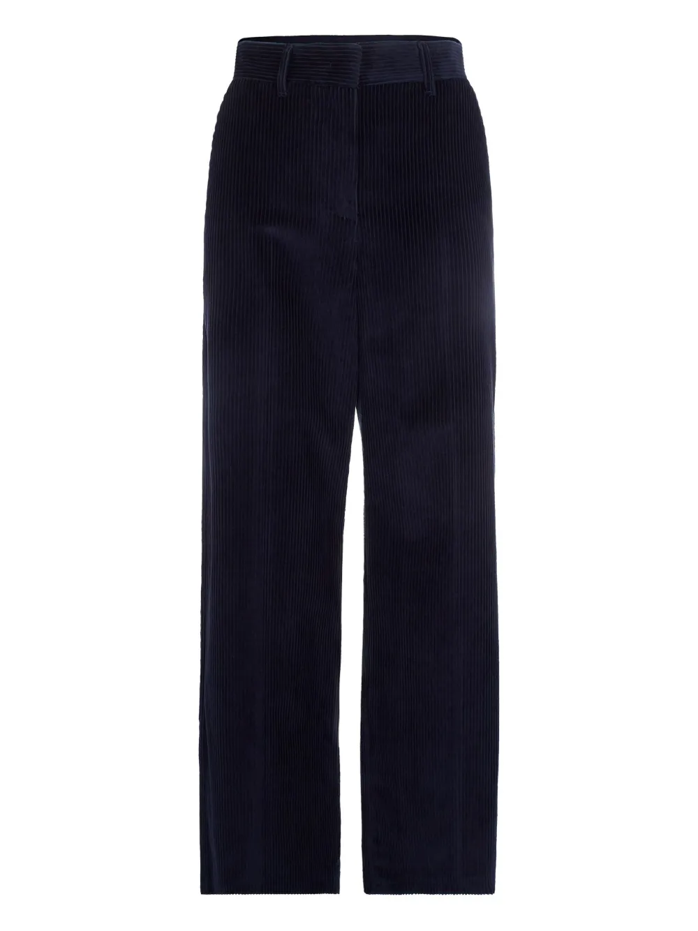 Max Mara Corduroy Straight-leg Trousers In Blue