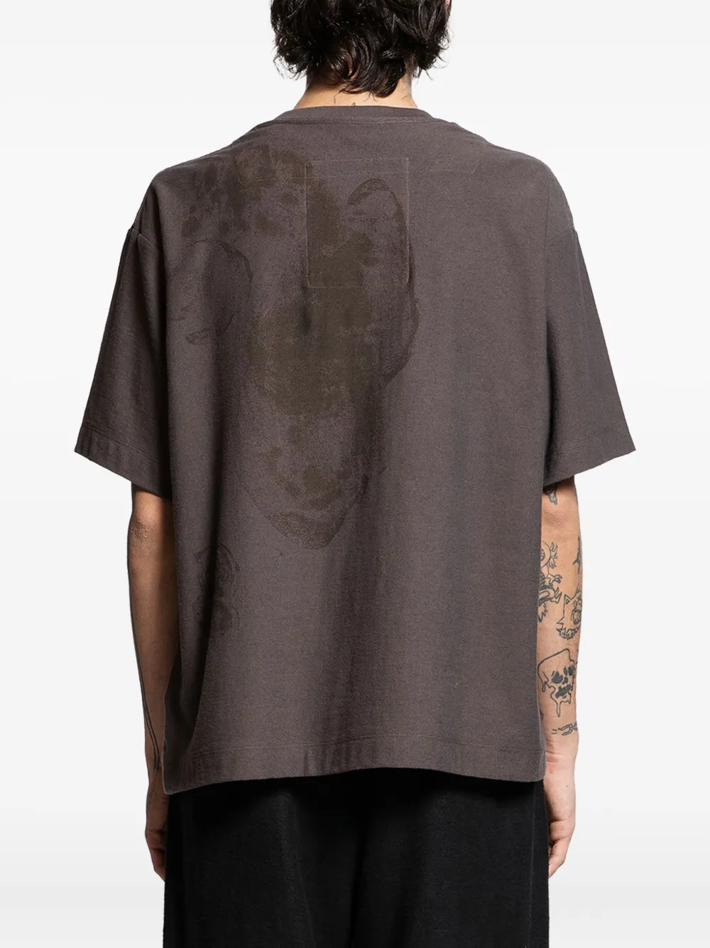 Ziggy Chen T-shirt met print Bruin
