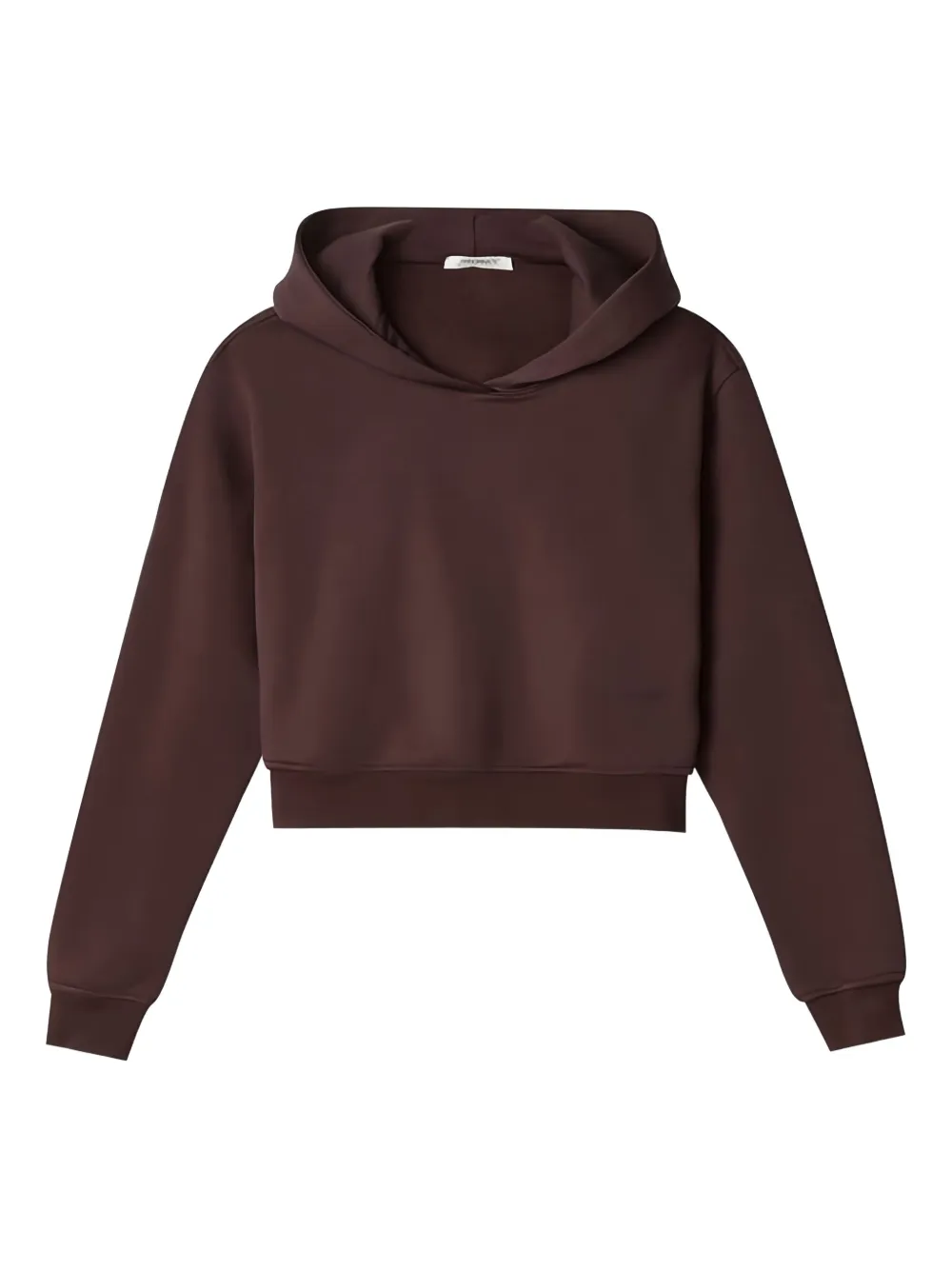 Hinnominate Logo-detail Cropped Hoodie In Brown