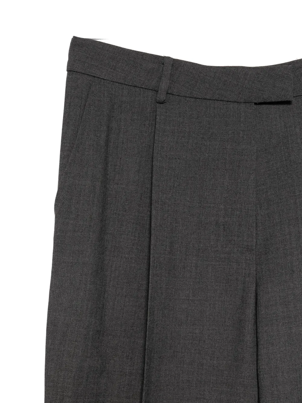 Low Classic Pleated Tailored Trousers In Gray