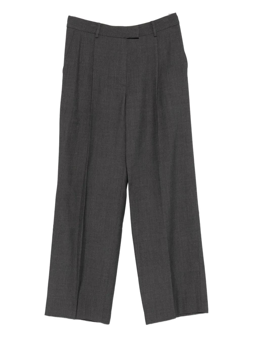 Low Classic Pleated Tailored Trousers In Gray
