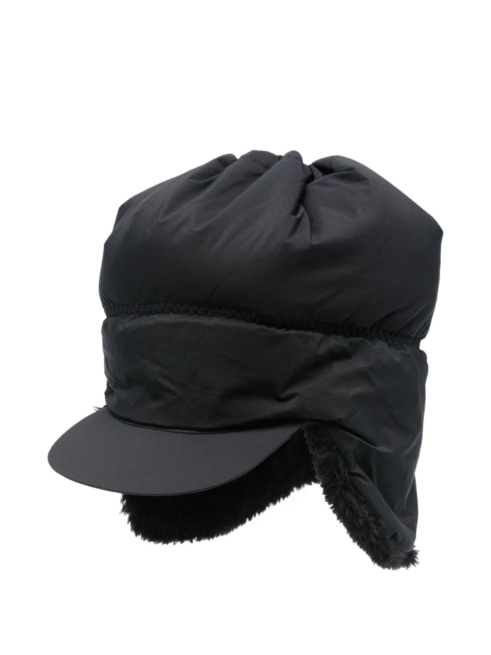and Wander faux-shearling trim cap | Black | Image 1