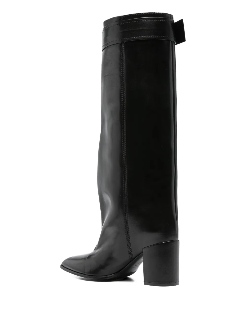 Lella Baldi Buckle-strap Knee-high Boots In Black