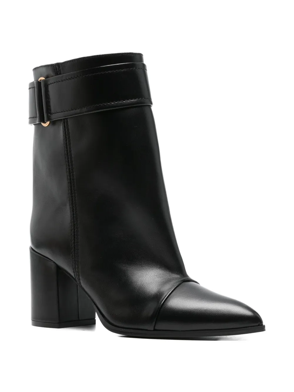 Lella Baldi Buckled Ankle Boots In Black