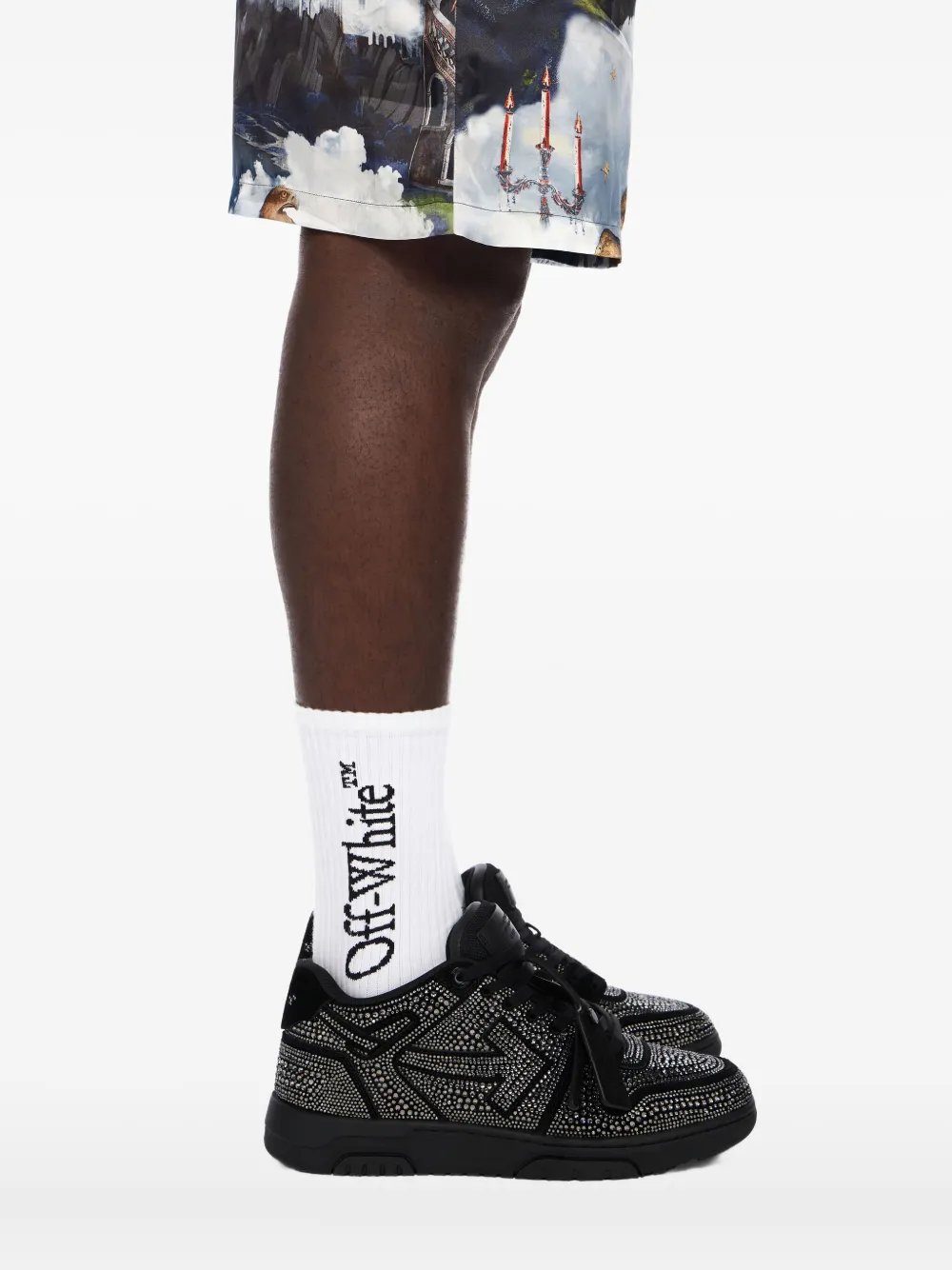 Off-White Out Of Office Strass sneakers Zwart