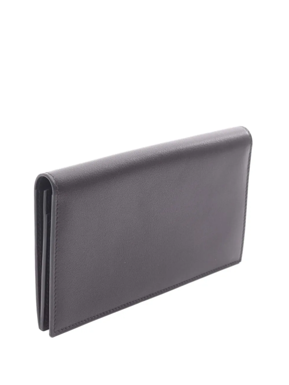 Pre-owned Hermes 2024 Leather Citizen Twill Wallet Long Wallets In Black
