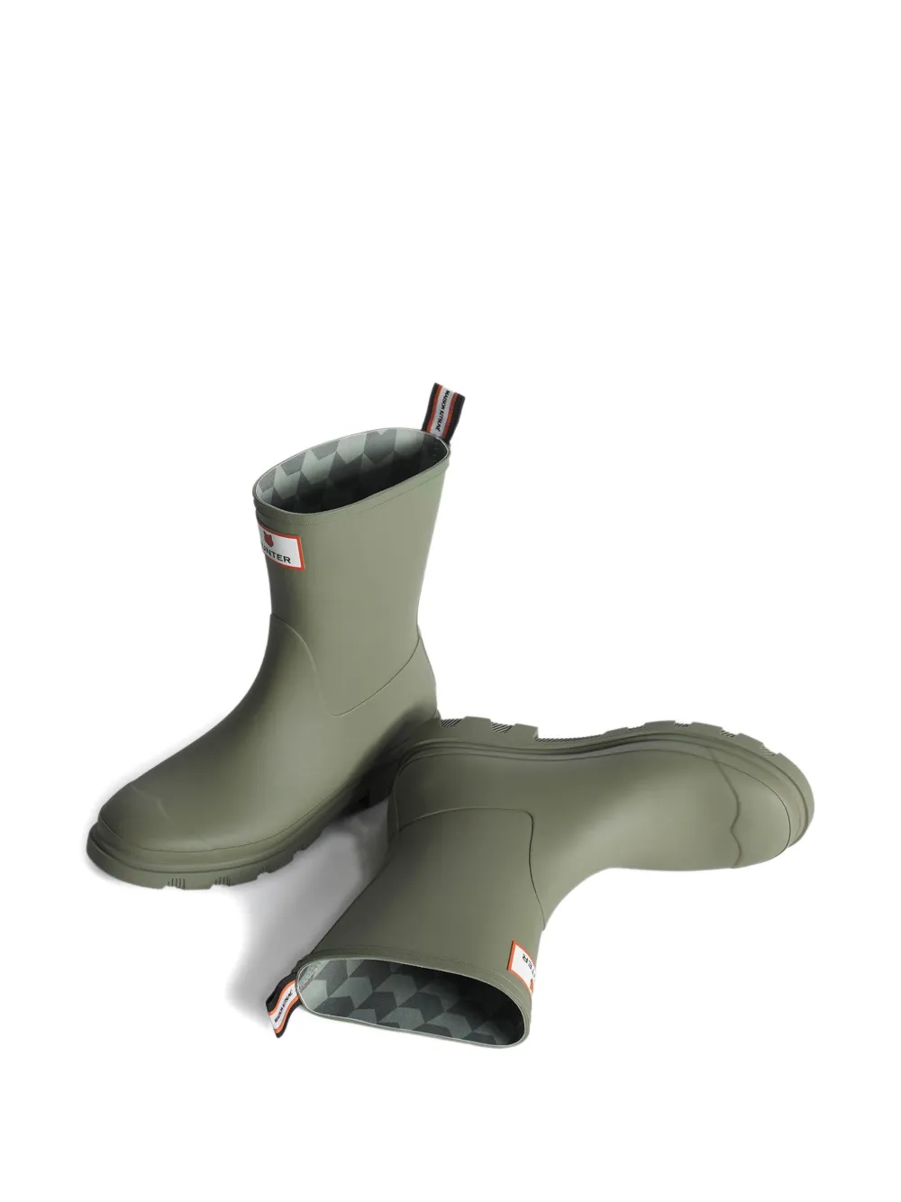 Maison Kitsuné X Hunter Downpour Short Rain Boots In Green