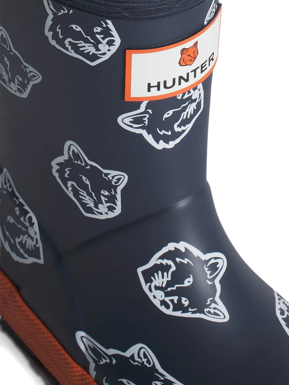 MAISON KITSUNE KIDS Regenlaarzen met vossenprint Blauw