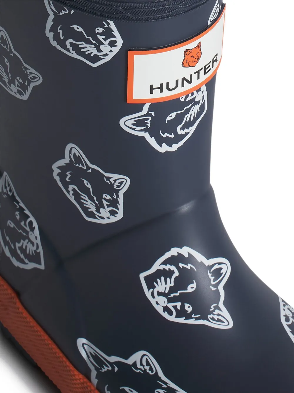 MAISON KITSUNE KIDS Regenlaarzen met vossenprint Blauw