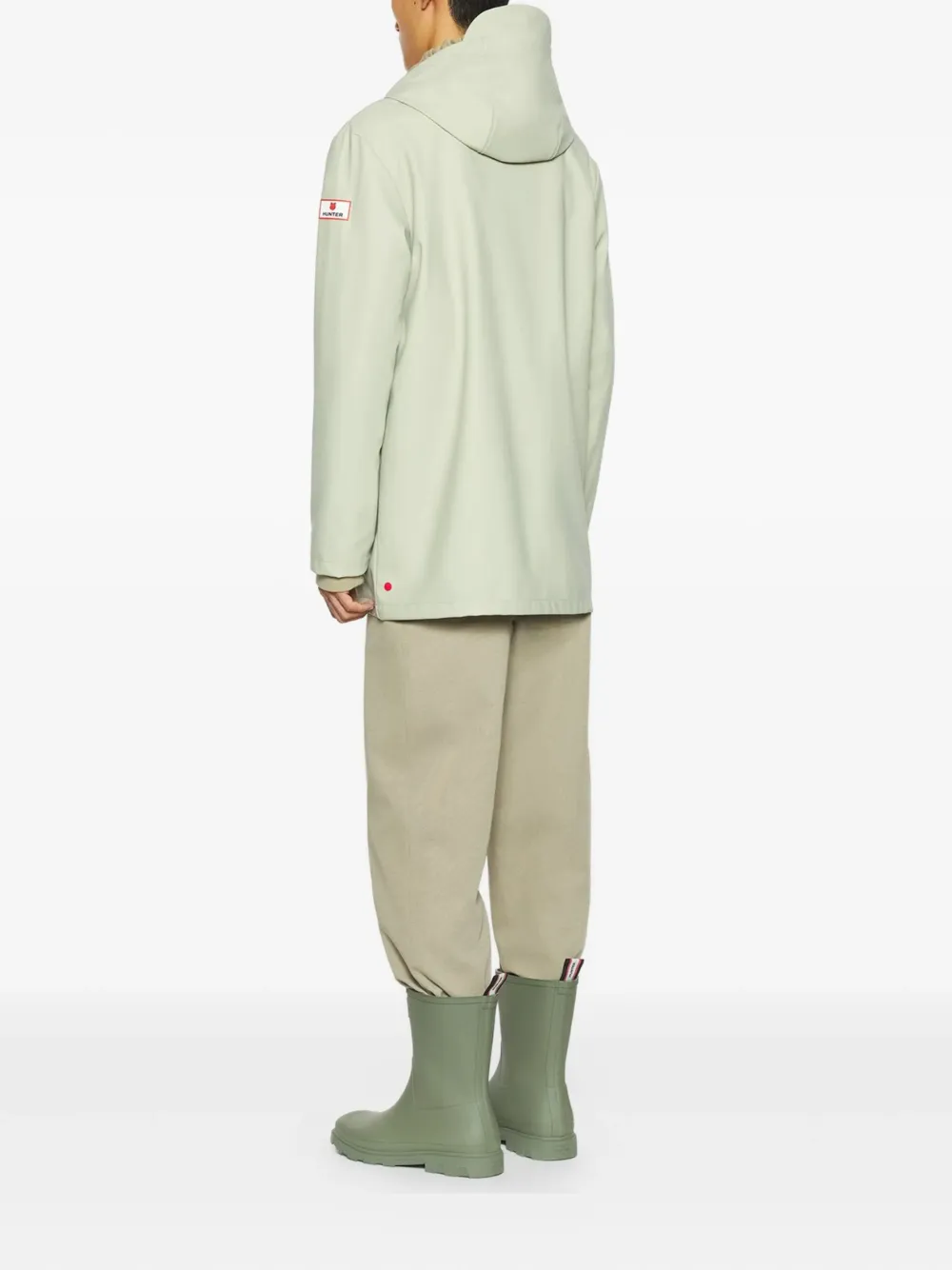 Maison Kitsuné x Hunter regenjas met capuchon Groen