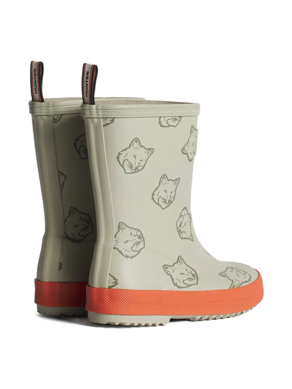 MAISON KITSUNE KIDS x Hunter Fox Heads regenlaarzen Groen