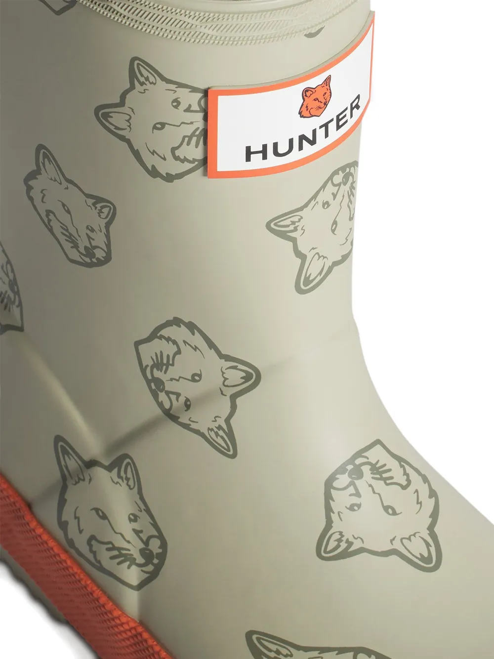 MAISON KITSUNE KIDS x Hunter Fox Heads regenlaarzen Groen