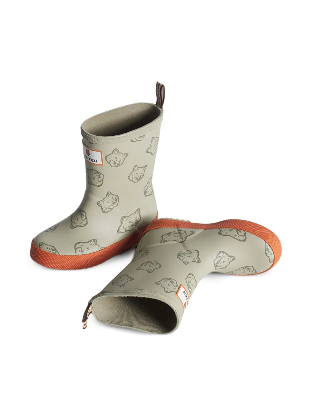 X Hunter Fox Heads Rain Boots