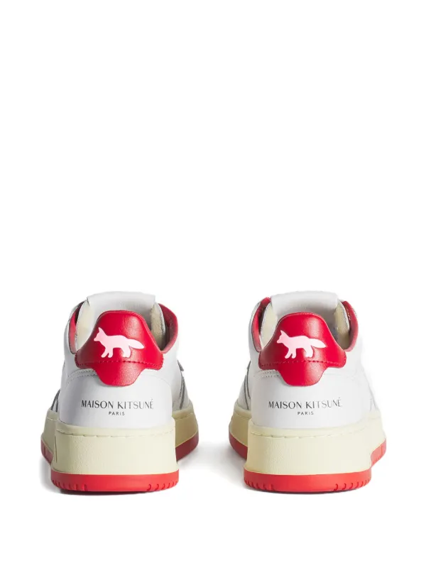 MAISON KITSUNE / ボトム/34/コットン/RED/無地/lw01105ww0085// Maison Kitsuné x Autry Medalist fox-patch Sneakers | White | FARFETCH