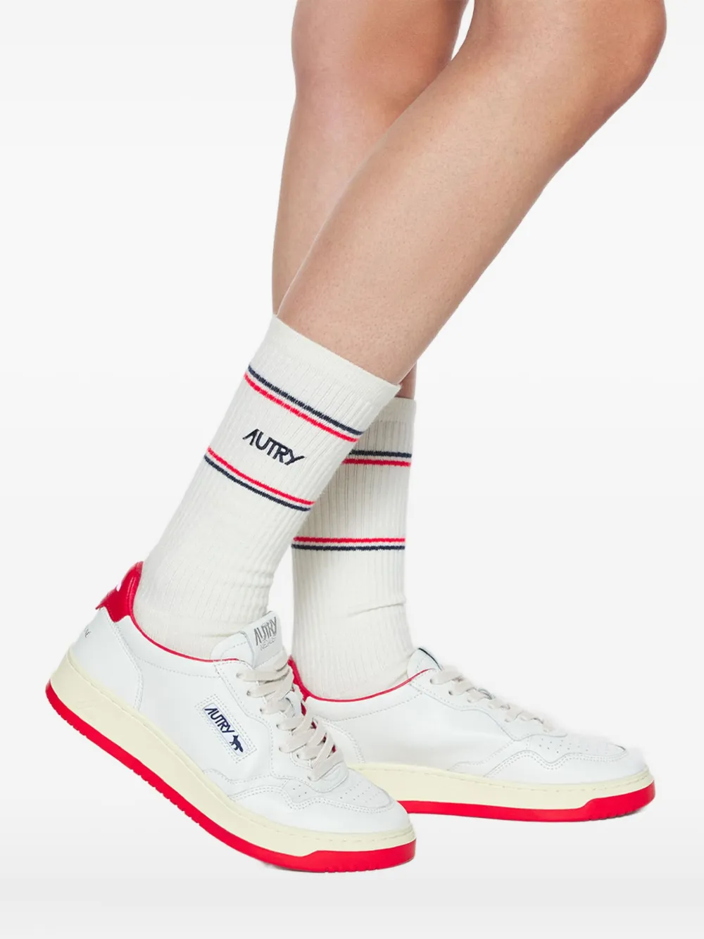 Maison Kitsuné x Autry Medalist sneakers met vossenpatch Wit