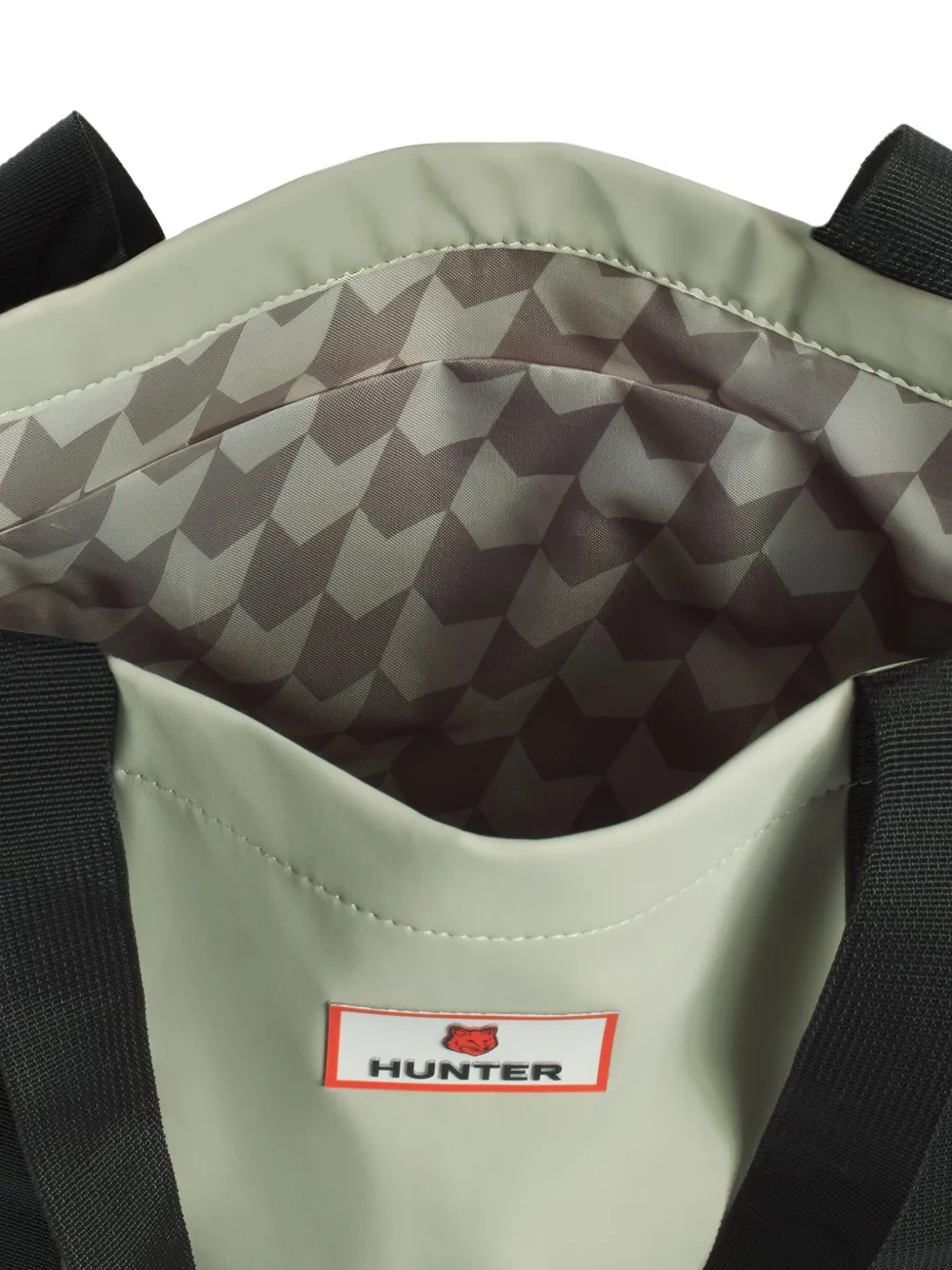 Maison Kitsuné X Hunter Logo-patch Tote Bag In Green