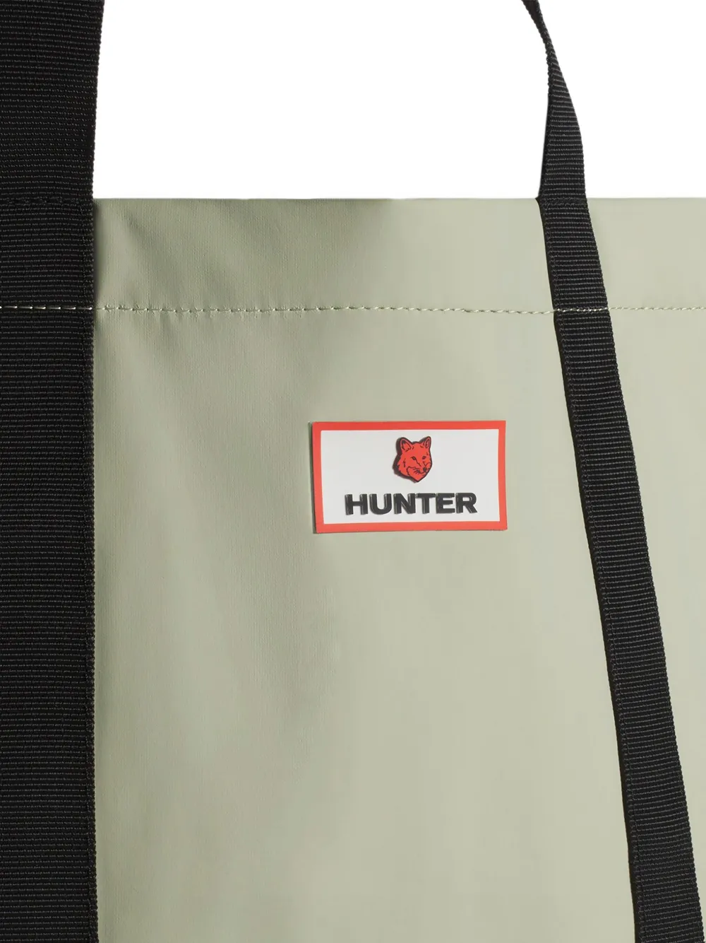 Maison Kitsuné X Hunter Logo-patch Tote Bag In Green