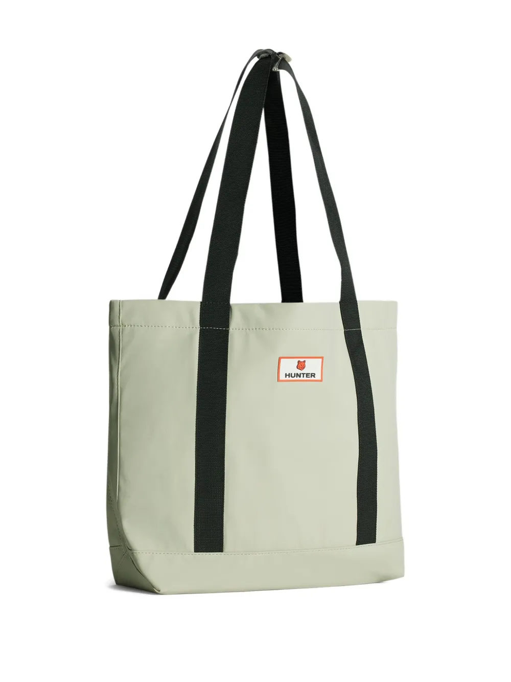Maison Kitsuné X Hunter Logo-patch Tote Bag In Green