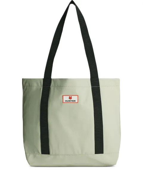 Maison Kitsuné bolso shopper con parche del logo de Maison Kitsuné x Hunter