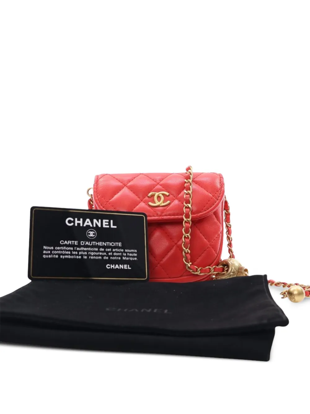 CHANEL Pre-Owned 2019 Quilted Lambskin Pearl Crush Waist Bag belt bag | Pre-Owned | Image 2