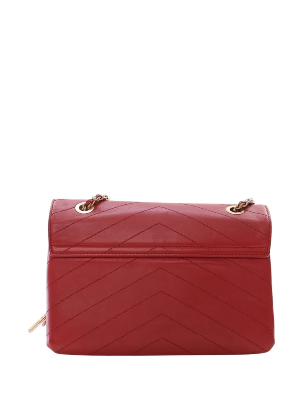Pre-owned Chanel 2018 Small Chevron Lambskin Coco Envelope Flap Crossbody Bag