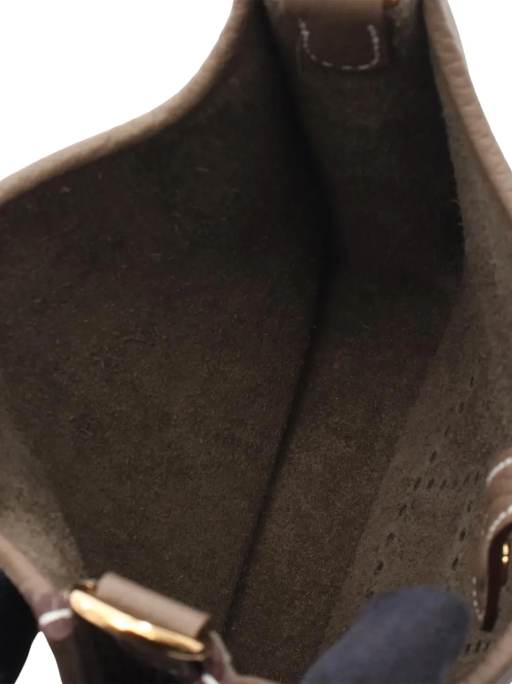Pre-owned Hermes 2025 Clemence Evelyne I Tpm Crossbody Bag In Brown