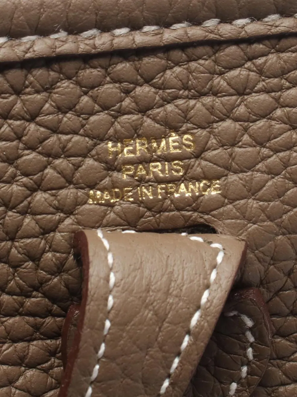 Pre-owned Hermes 2025 Clemence Evelyne I Tpm Crossbody Bag In Brown