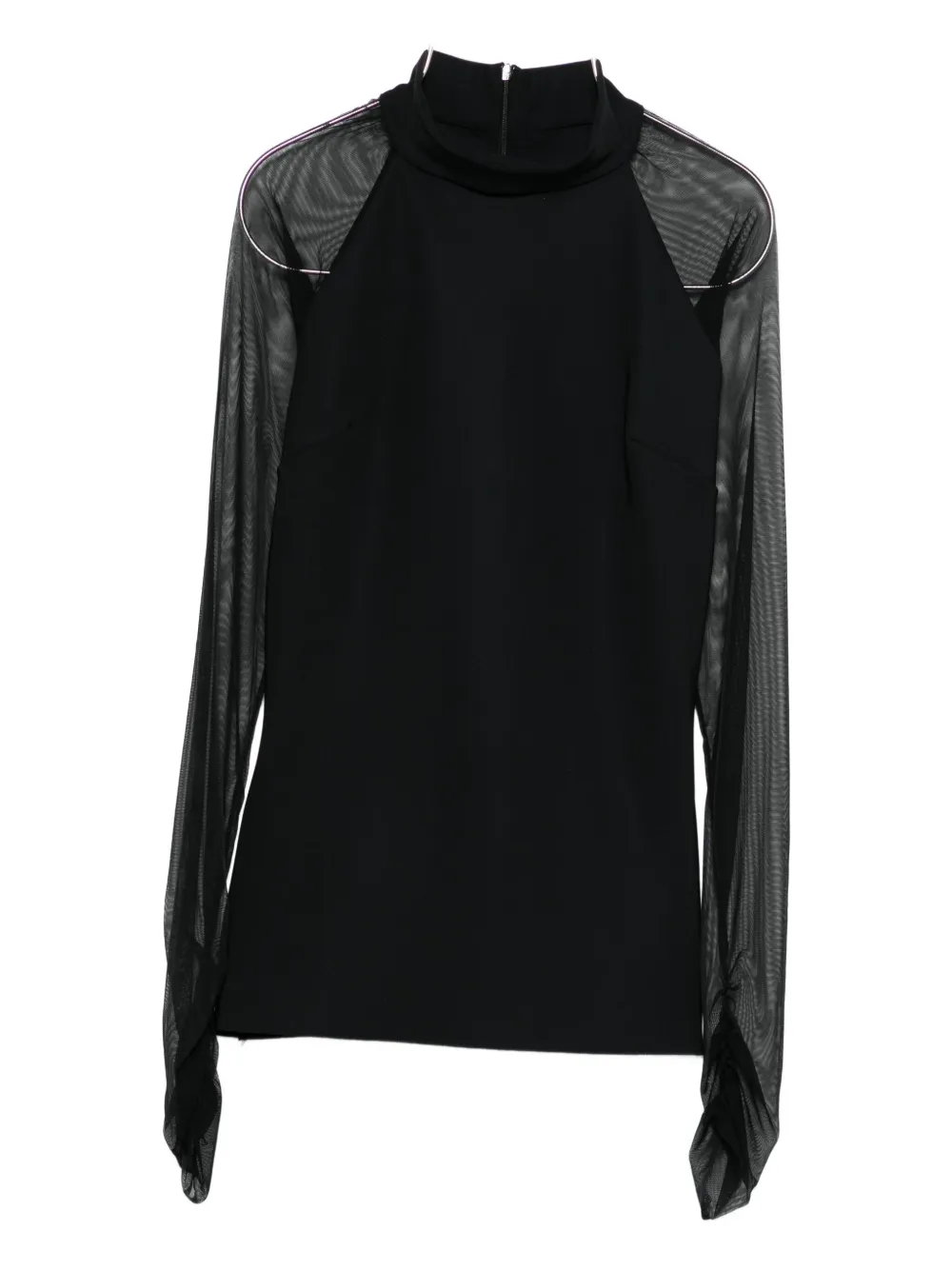 CHIARA BONI La Petite Robe Illusion mesh blouse - Nero