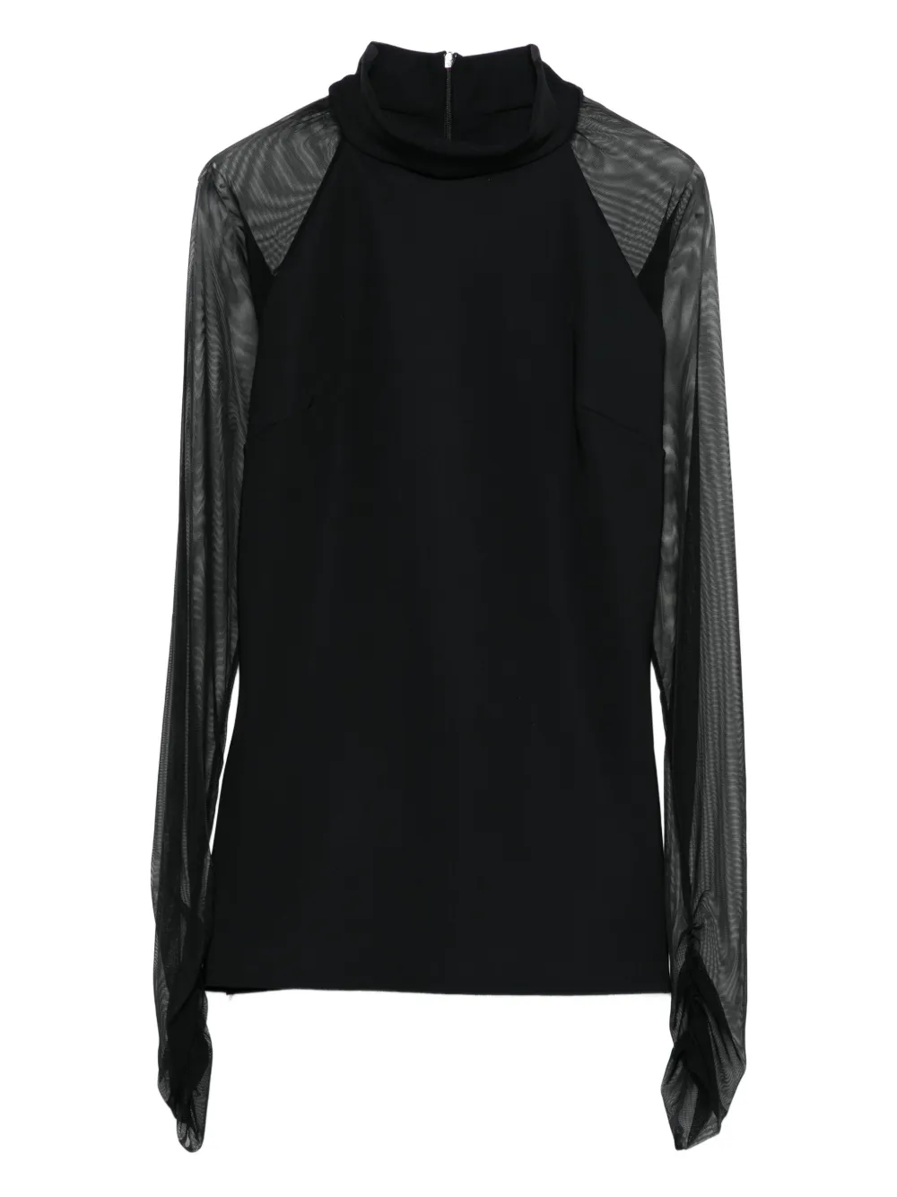 Chiara Boni La Petite Robe Illusion Mesh Blouse In Black