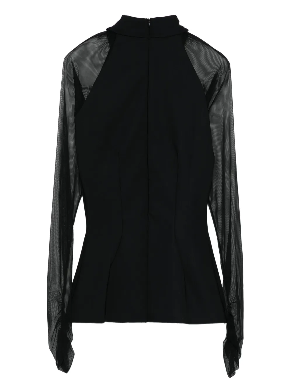Chiara Boni La Petite Robe Illusion Mesh Blouse In Black