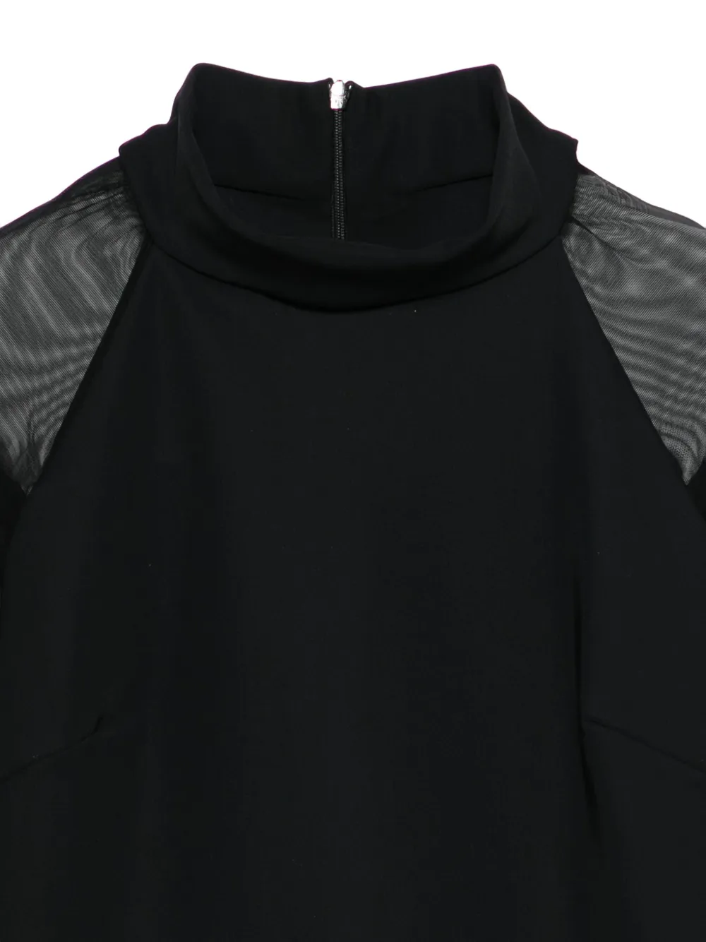 Chiara Boni La Petite Robe Illusion Mesh Blouse In Black