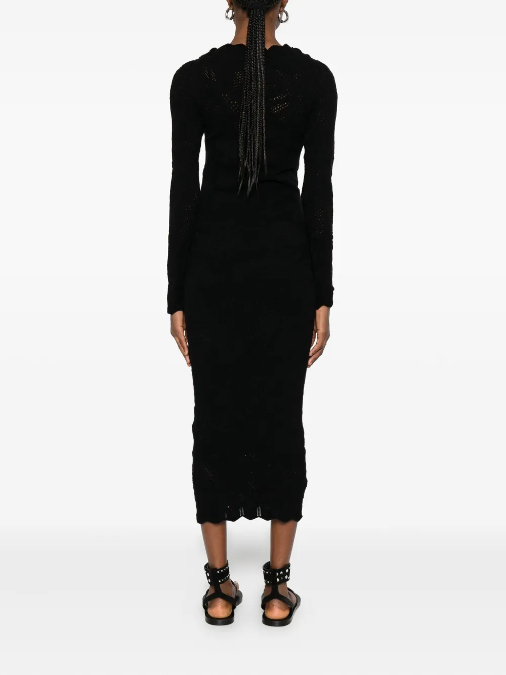 Chiara Boni La Petite Robe Biamka Midi Dress In Black