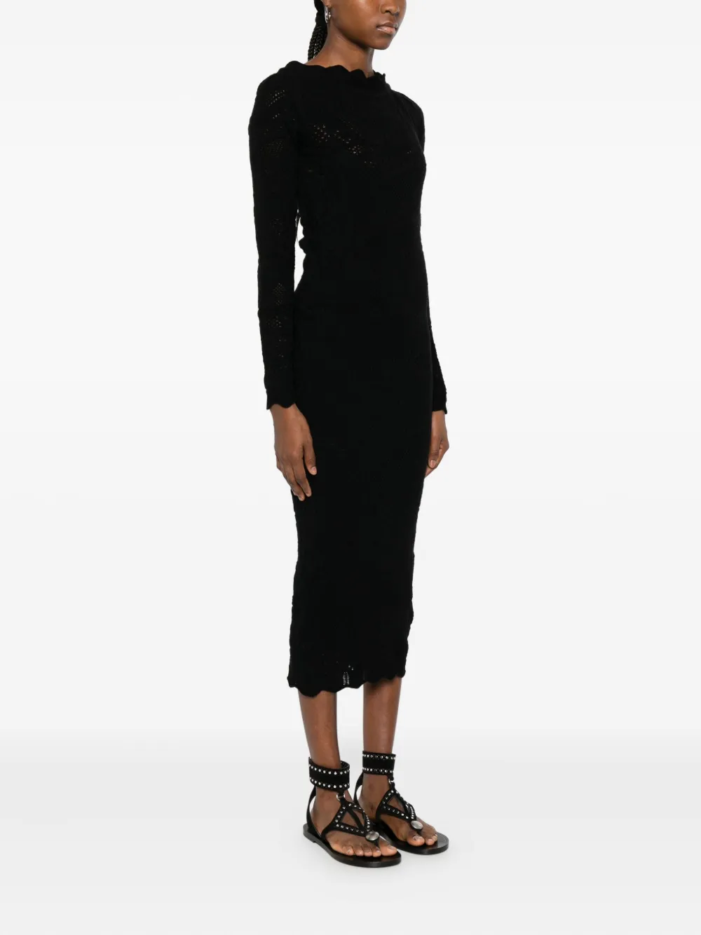 Chiara Boni La Petite Robe Biamka Midi Dress In Black