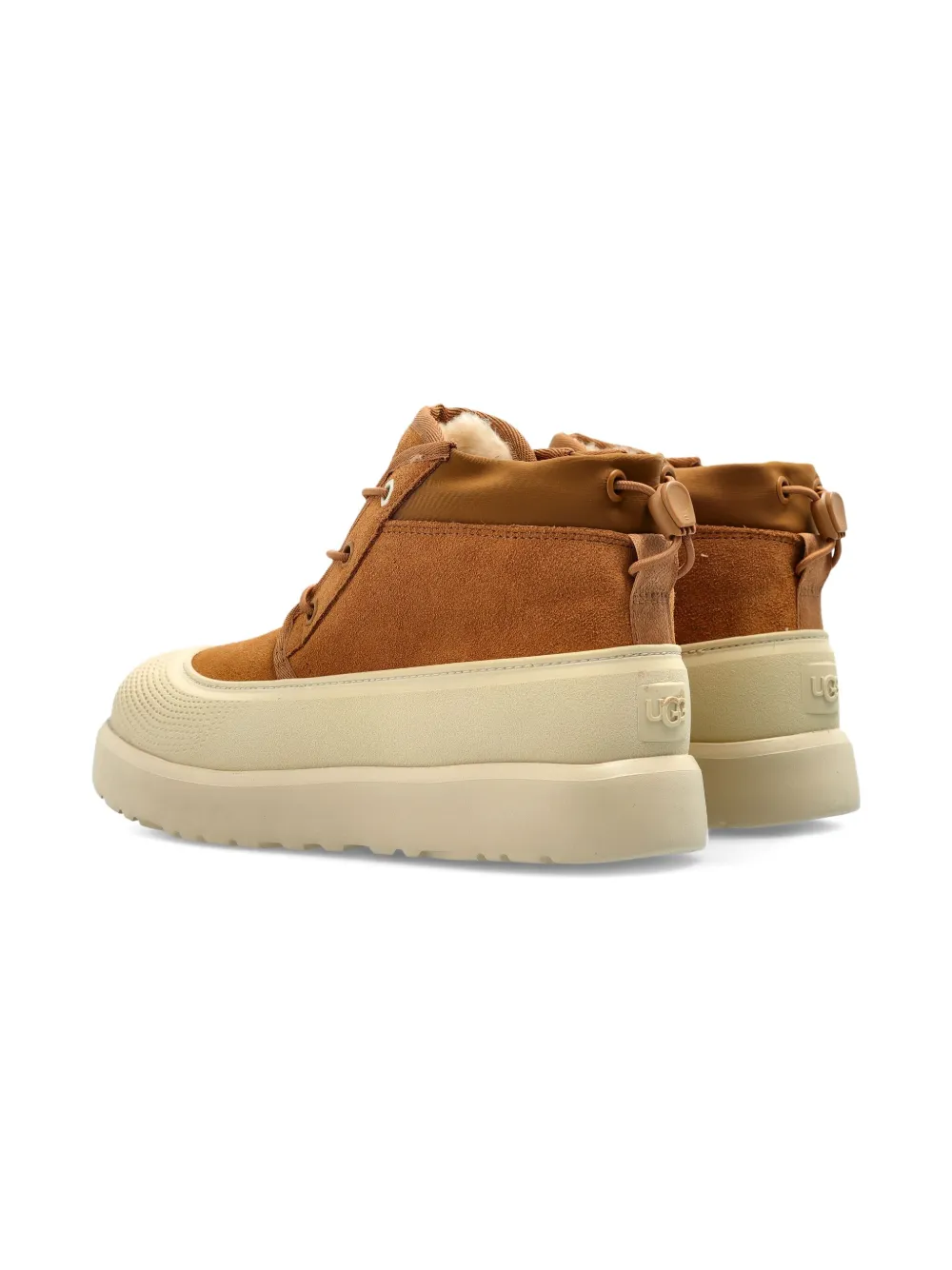 UGG Kids Neumel lace-up panelled boot Bruin