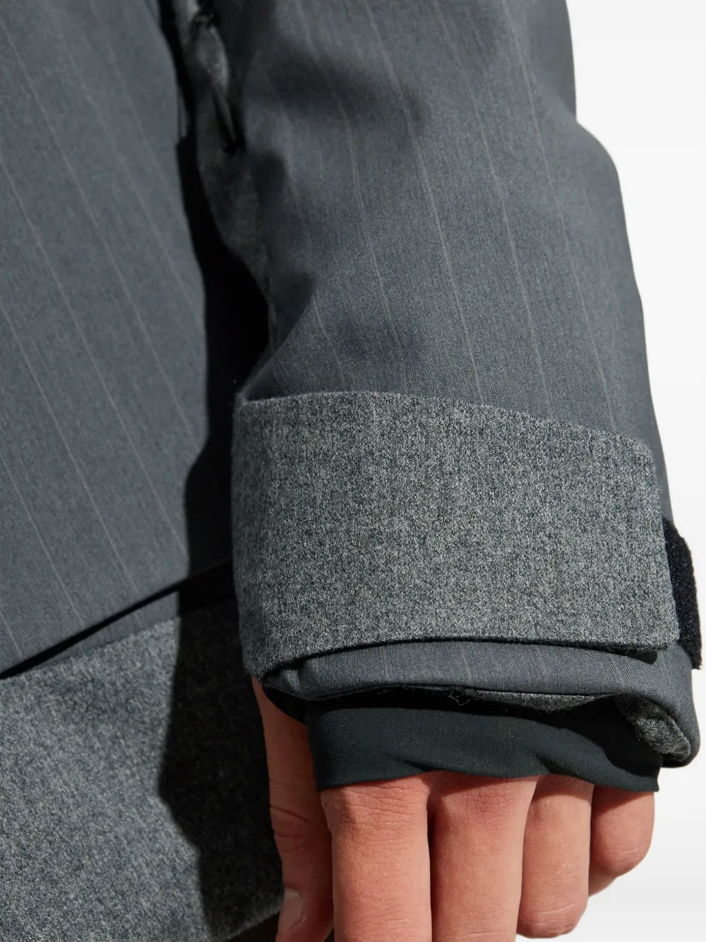 Sease Hooded Striped Jacket In Gray