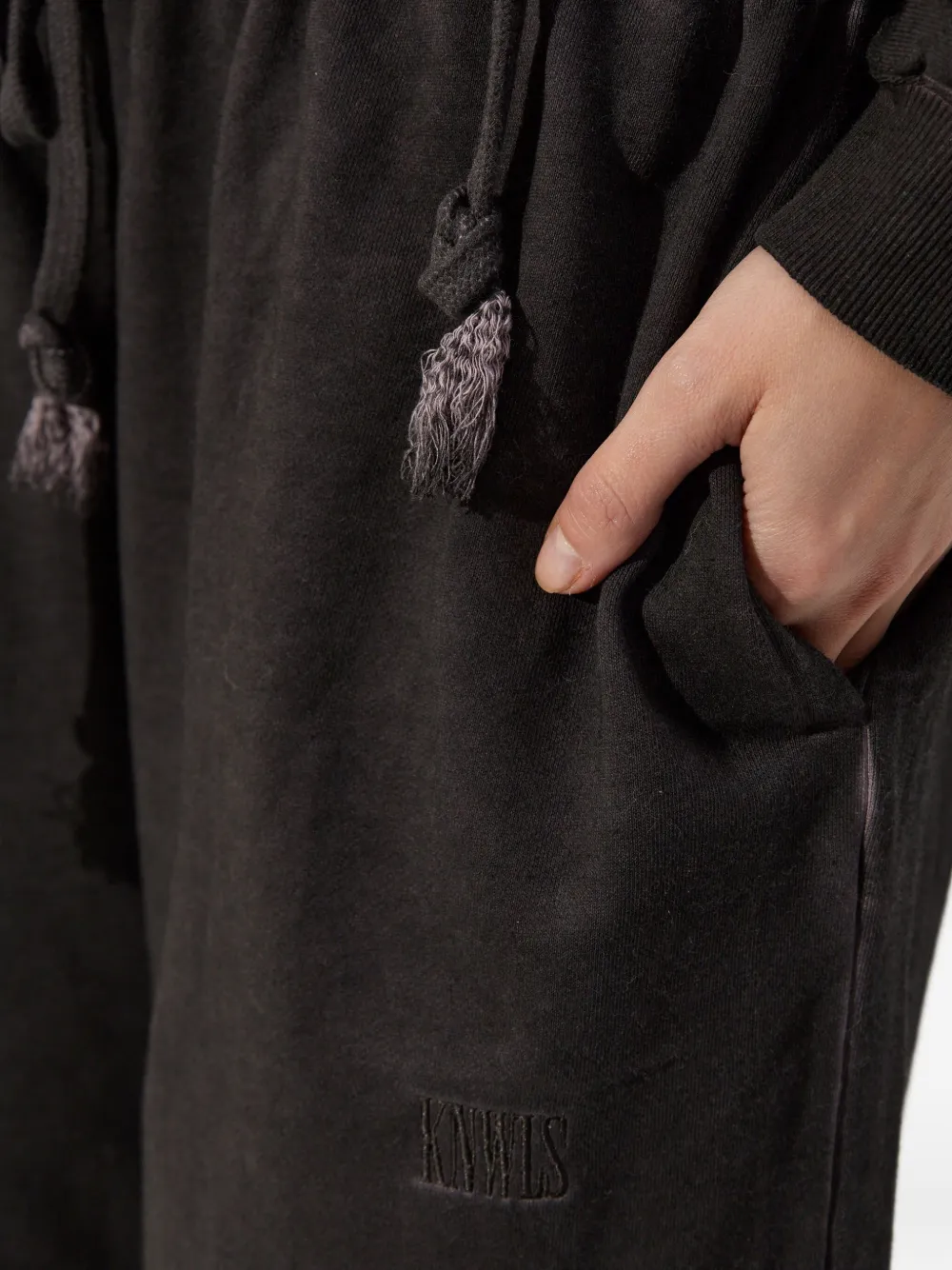 Knwls Haze Drawstring Track Pants In Black