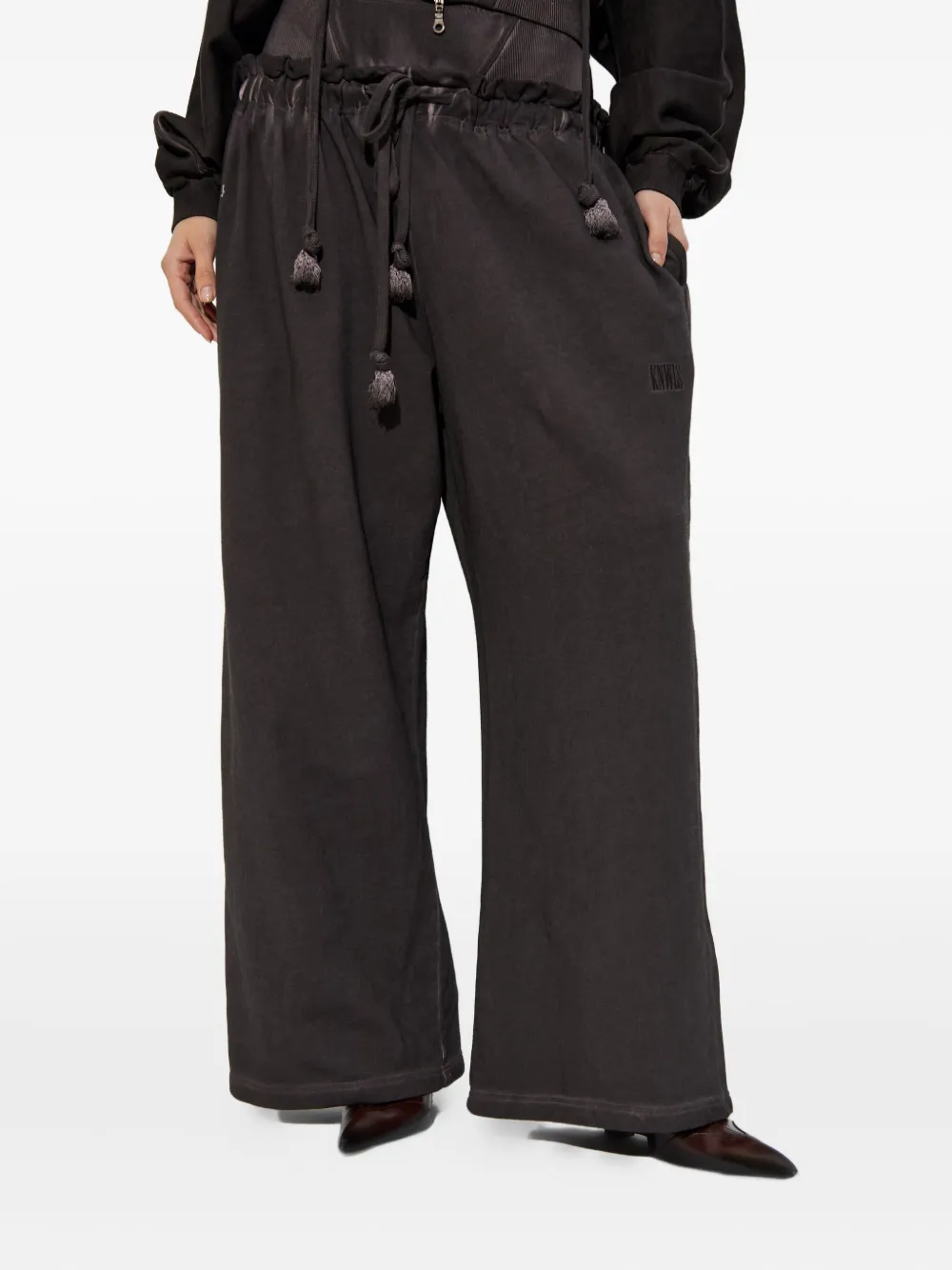 Knwls Haze Drawstring Track Pants In Black