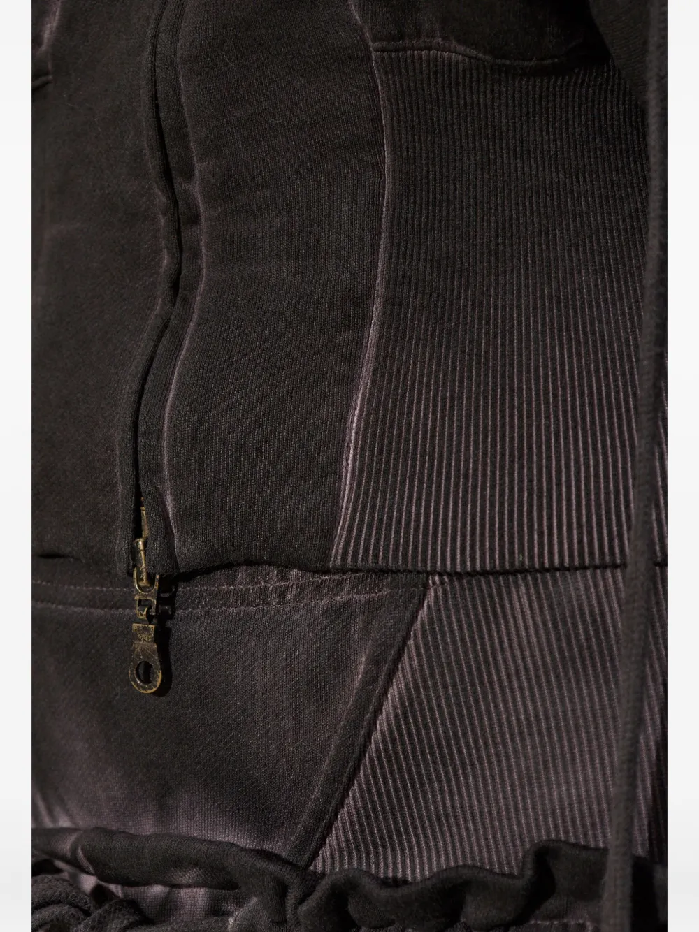 Knwls Haze Zip-fastening Hooded Jacket In Black