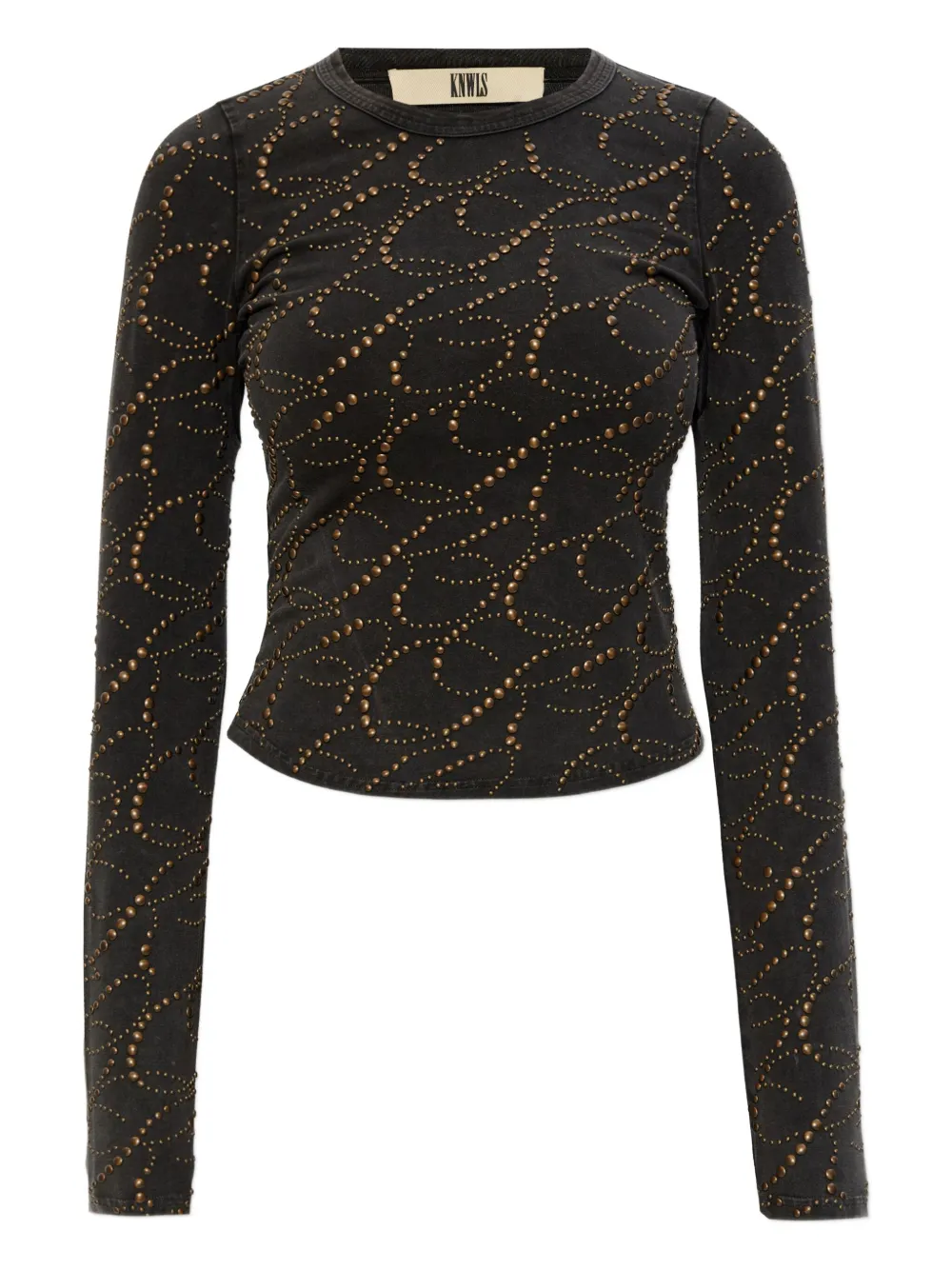 Knwls Cally Studded Top In Black