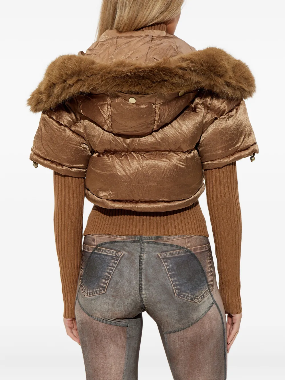 Knwls Hooded Jacket In Brown