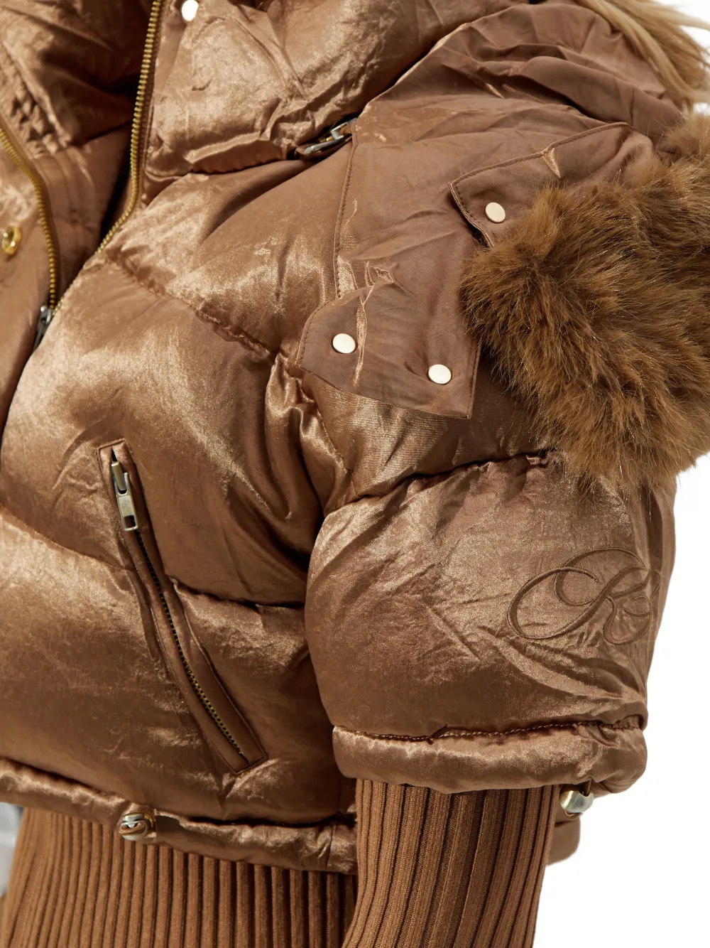 Knwls Hooded Jacket In Brown