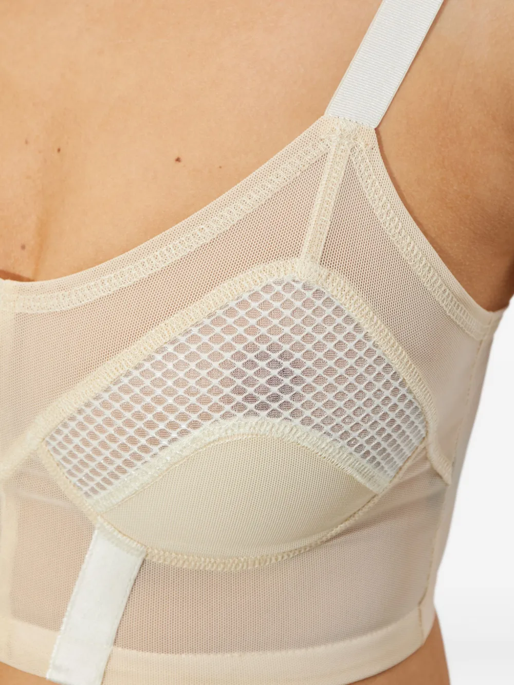 Knwls Uma Panelled Top In Neutral