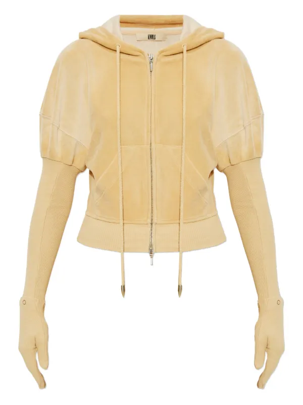 KNWLS Paris ジップアップ ベルベットパーカー | イエロー | FARFETCH JP